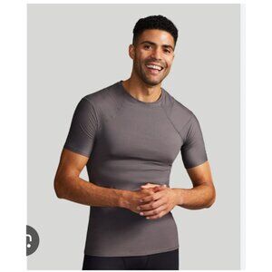 Tommie Copper Posture Shirt Mens Large Gray Short Sleeve Athletic Base Layer Tee